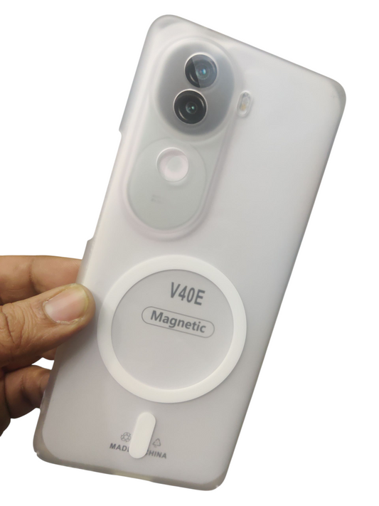 Vivo V40E & iQOO Z9S Premium Quality Magsafe Matte Hard Plastic Back Cover Case