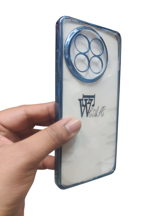 OnePlus 13R 5G Premium Quality Hard Plastic Transparent Side Chrome Back Cover Case