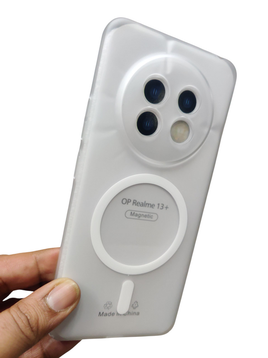 Realme 13 Plus 5G Premium Quality Magsafe Matte Hard Plastic Back Cover Case