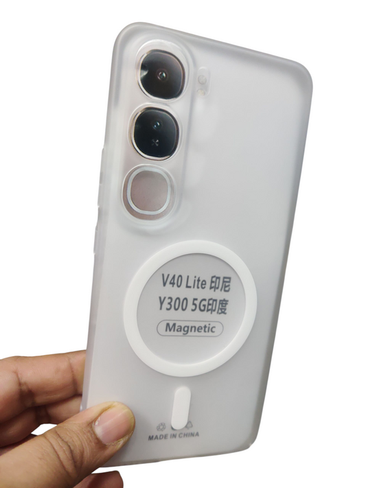 Vivo Y300 5G Premium Quality Magsafe Matte Hard Plastic Back Cover Case