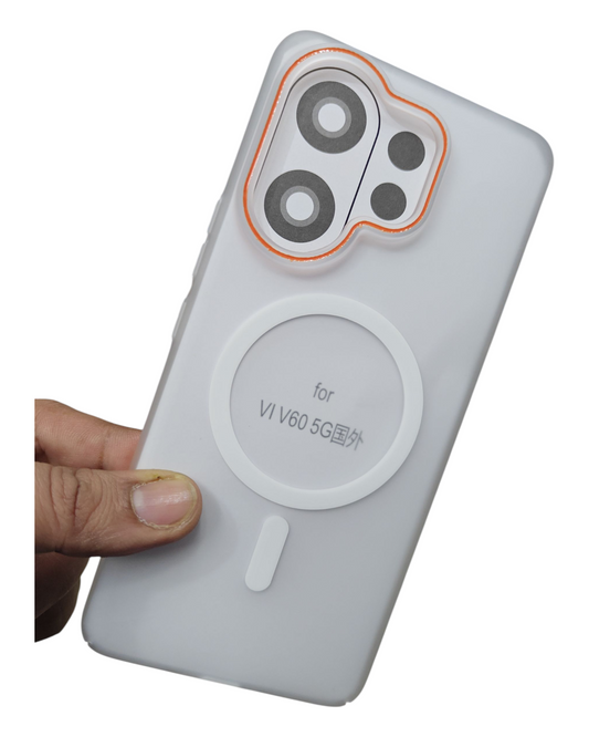 Vivo V60 5G / Vivo T4 Pro 5G / Vivo V60E 5G Royal Star Premium Quality Magsafe Matte Hard Plastic Back Cover Case