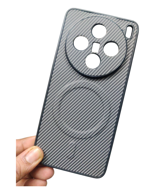 Vivo X200 5G Premium Quality Carbon Leather Magsafe Hard Back Cover Case