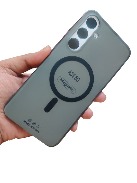 Samsung Galaxy A35 5G Premium Quality Magsafe Matte Hard Plastic Back Cover Case