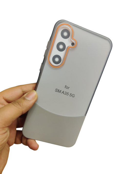 Samsung Galaxy A35 5g Premium Quality Two Cut 2 in 1 Matte Hard Plastic Back Cover Case