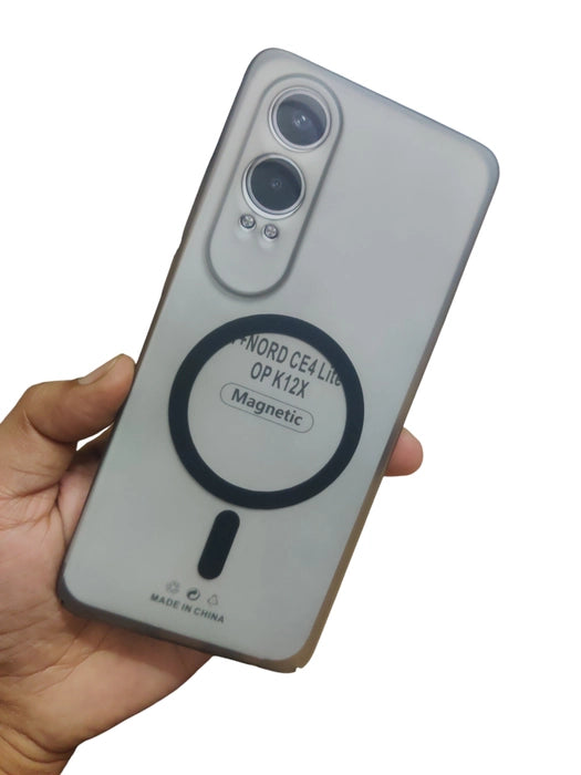 OnePlus Nord Ce4 Lite 5G Premium Quality Magsafe Matte Hard Plastic Back Cover Case