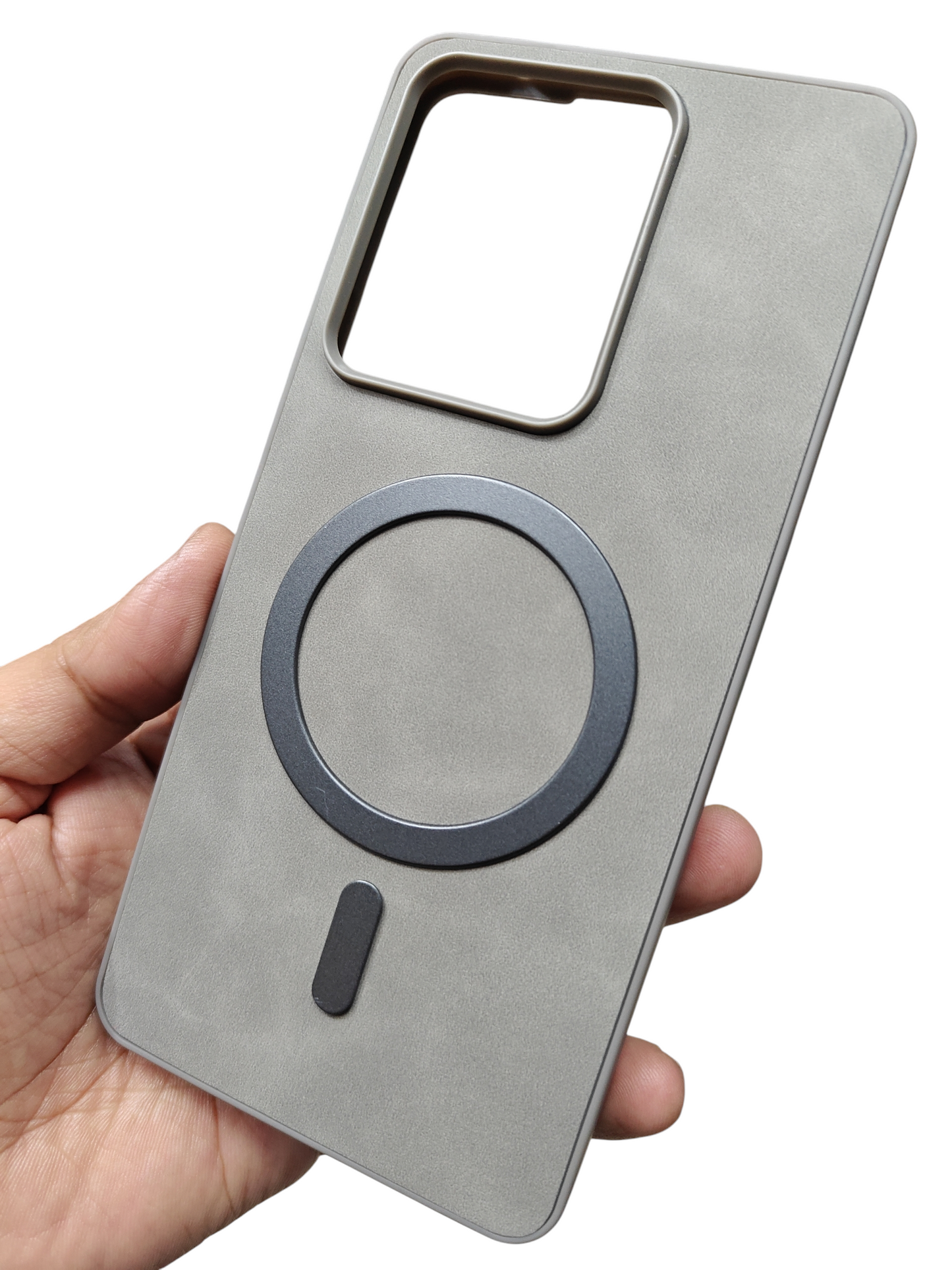 Realme 15 / Realme 15 Pro 5G Magsafe Premium Quality Leather ( Side Soft, Back Hard ) Back Cover Case