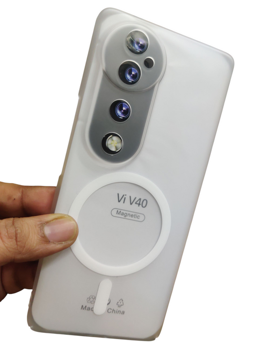 Vivo V40 / V40 Pro / T3 Ultra Premium Quality Magsafe Matte Hard Plastic Back Cover Case