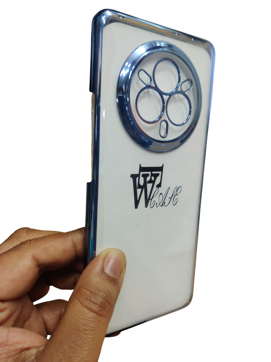 Realme 14 Pro Plus Premium Quality Hard Plastic Transparent Side Chrome Back Cover Case