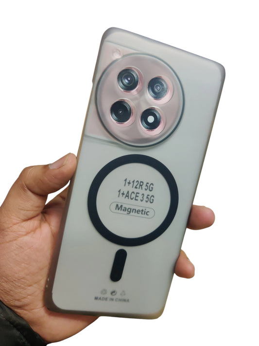 OnePlus 12R 5G Premium Quality Magsafe Matte Hard Plastic Back Cover Case