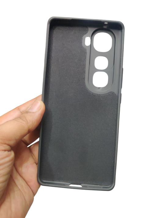 Vivo Y400 Pro 5G Premium Quality Silicon Soft Frosted Dotted Back Cover Case ( Black Color )