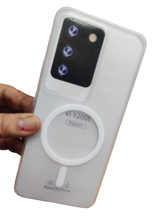 Vivo Y200E / Vivo T3 5G Premium Quality Magsafe Matte Hard Plastic Back Cover Case