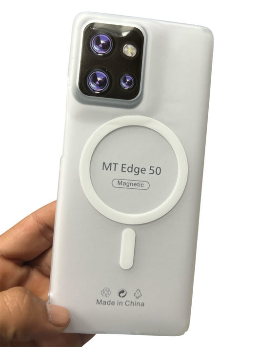 Motorola Moto Edge 50 Premium Quality Magsafe Matte Hard Plastic Back Cover Case