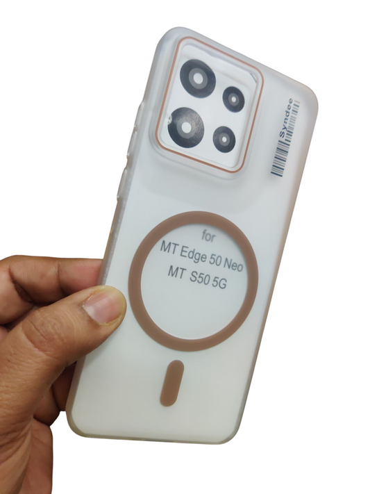 Motorola Moto Edge 50 Neo Syndee Premium Quality Magsafe Matte Hard Plastic Back Cover Case