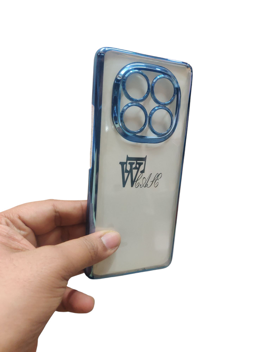 Xiaomi Redmi Note 14 Pro / Poco X7 5g Premium Quality Hard Plastic Transparent Side Chrome Back Cover Case