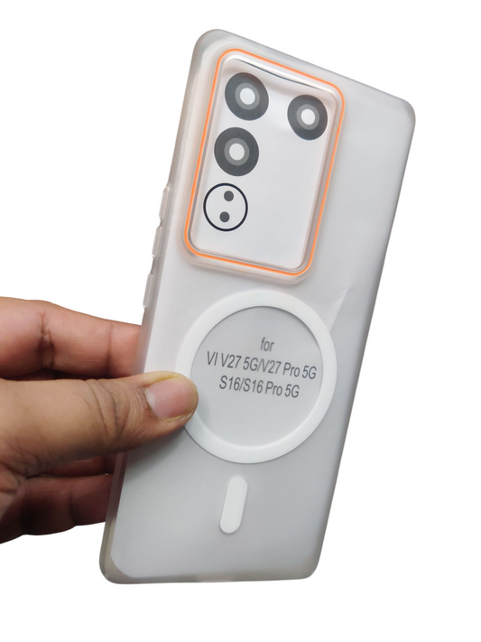 Vivo V27 & V27 Pro Royal Star Premium Quality Magsafe Matte Hard Plastic Back Cover Case