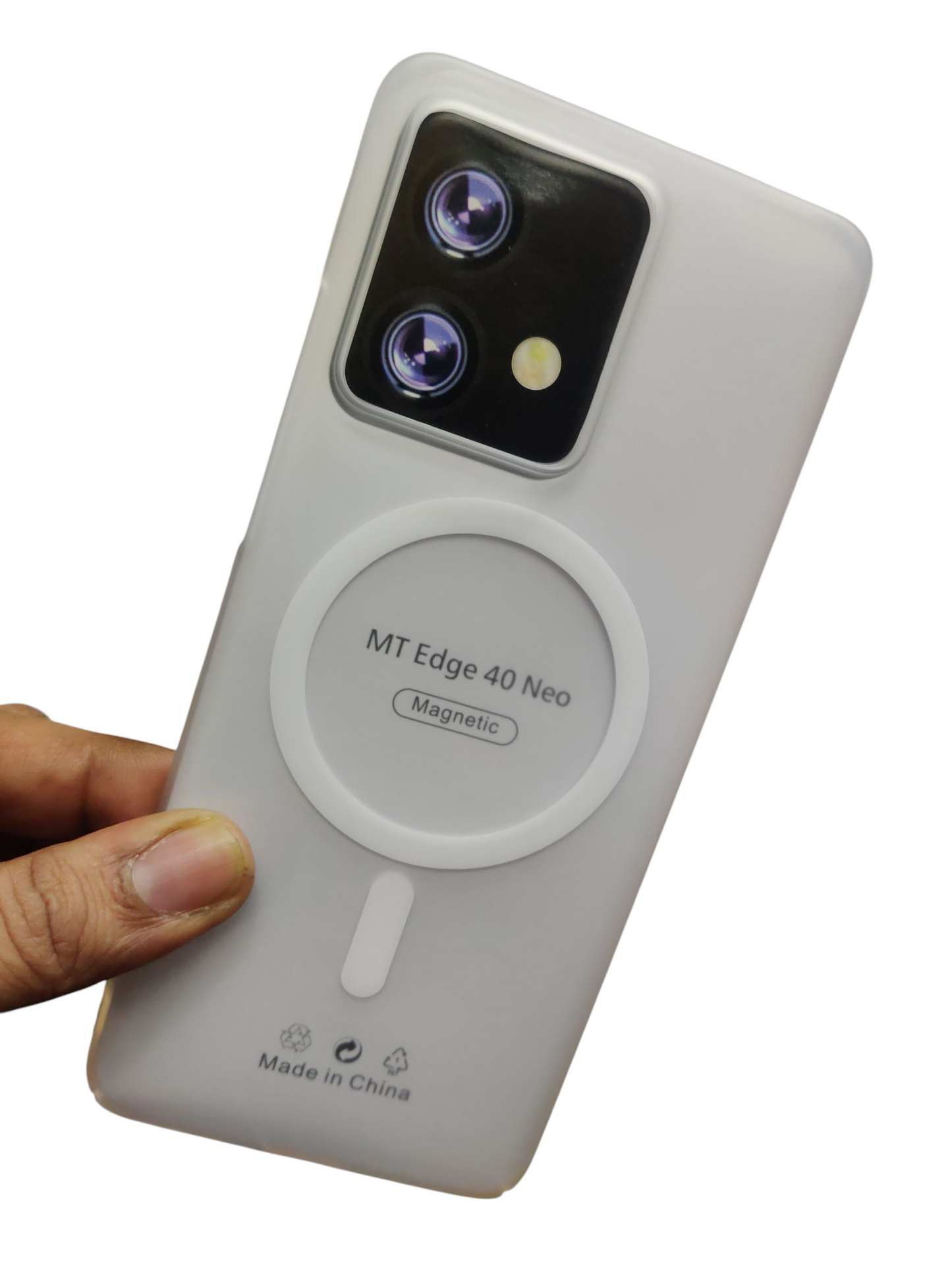 Motorola Moto Edge 40 Neo 5G Premium Quality Magsafe Matte Hard Plastic Back Cover Case