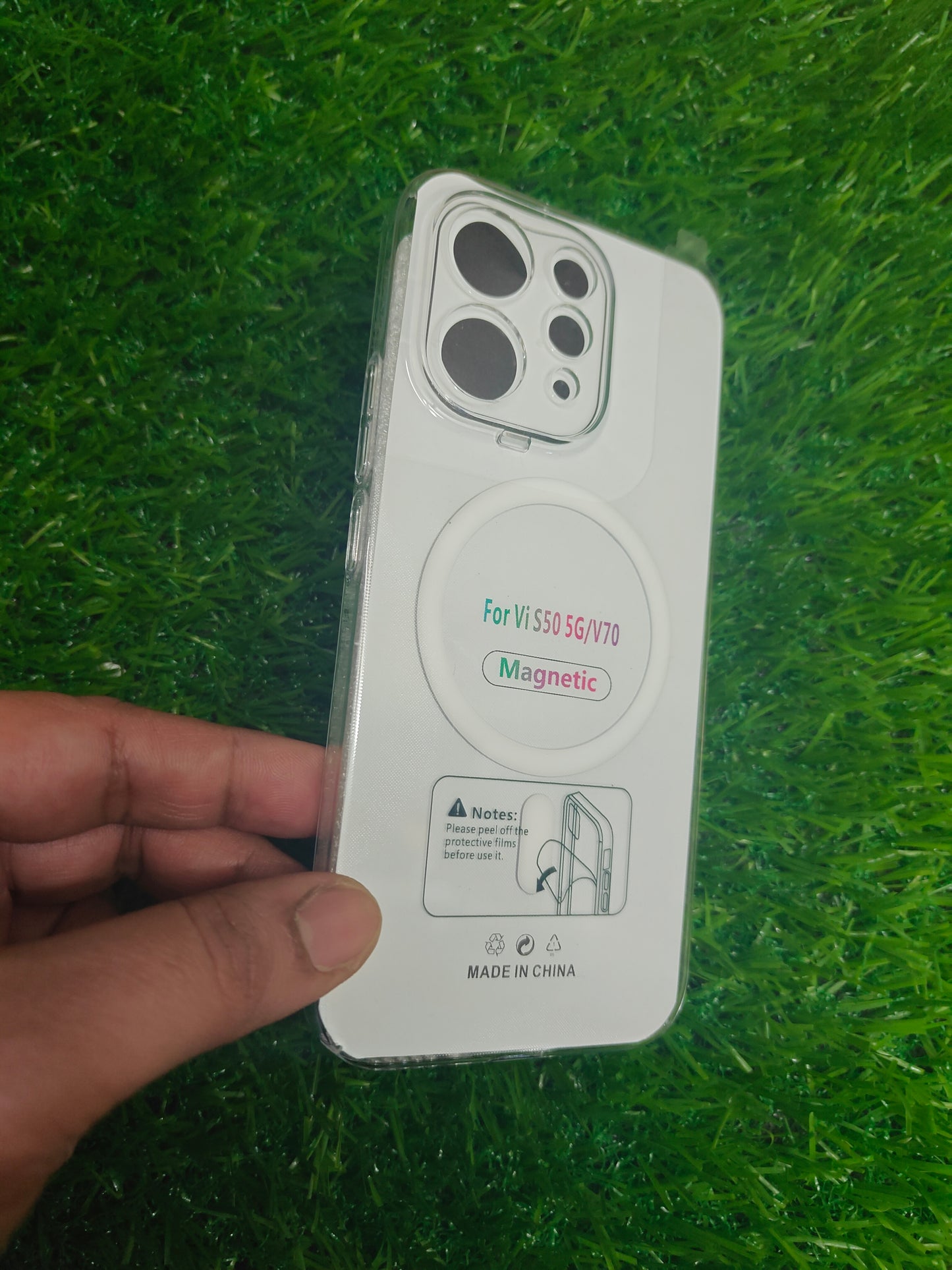 Vivo V70 5G Anti Yellow Premium Quality Magsafe Crystal Clear Hard Plastic Back Cover Case