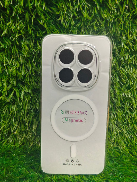 Xiaomi Redmi Note 15 Pro 5G Anti Yellow Premium Quality Magsafe Crystal Clear Hard Plastic Back Cover Case