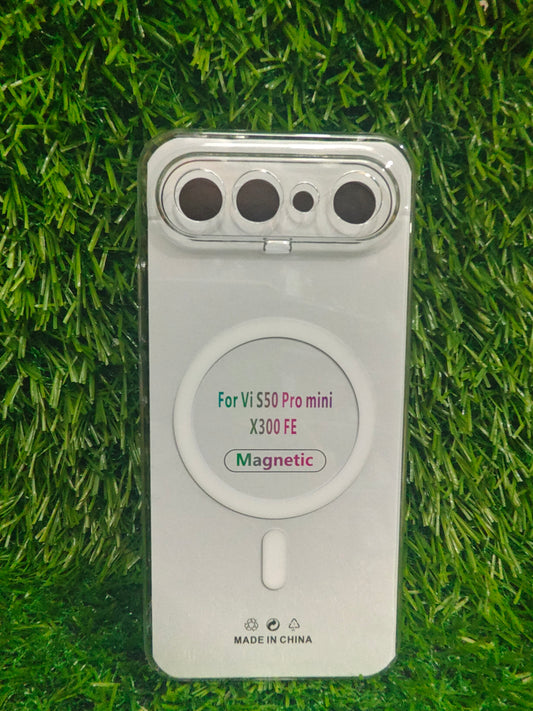 Vivo X300FE / X300 FE 5G Anti Yellow Premium Quality Magsafe Crystal Clear Hard Plastic Back Cover Case