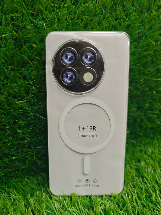 OnePlus 13R 5G Anti Yellow Premium Quality Magsafe Crystal Clear Hard Plastic Back Cover Case - Royal Star