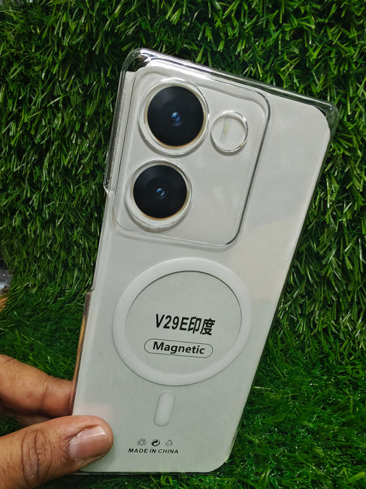 Anti Yellow Back Cover for Vivo V29E 5G | Clear Case No Yellowing | Magsafe