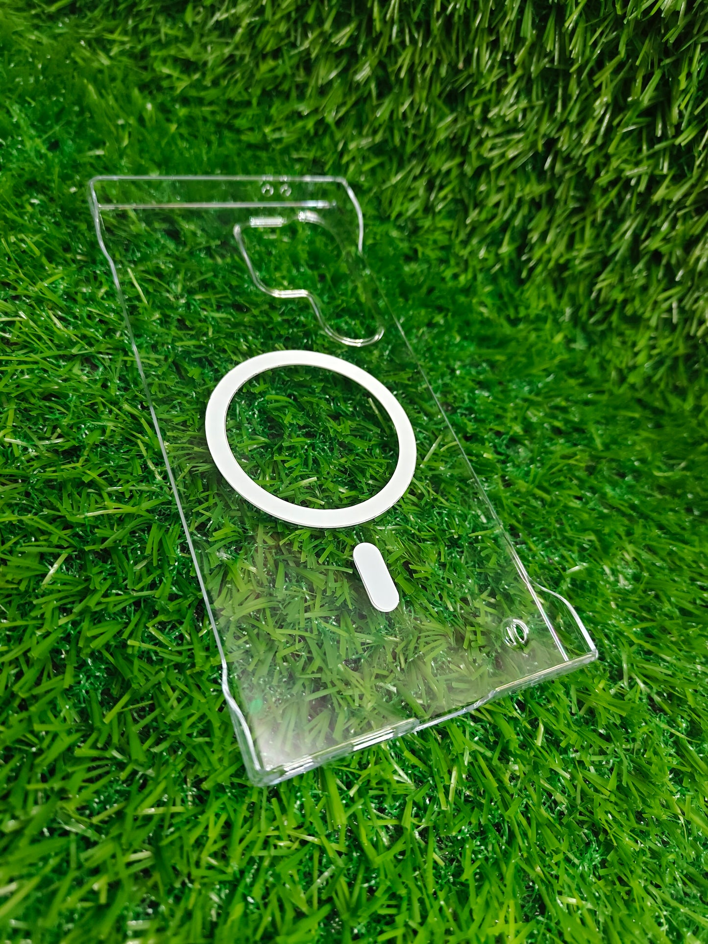 Samsung Galaxy S24 Ultra 5G Side Frameless Anti Yellow Premium Magsafe Crystal Clear Hard Plastic Back Cover Case