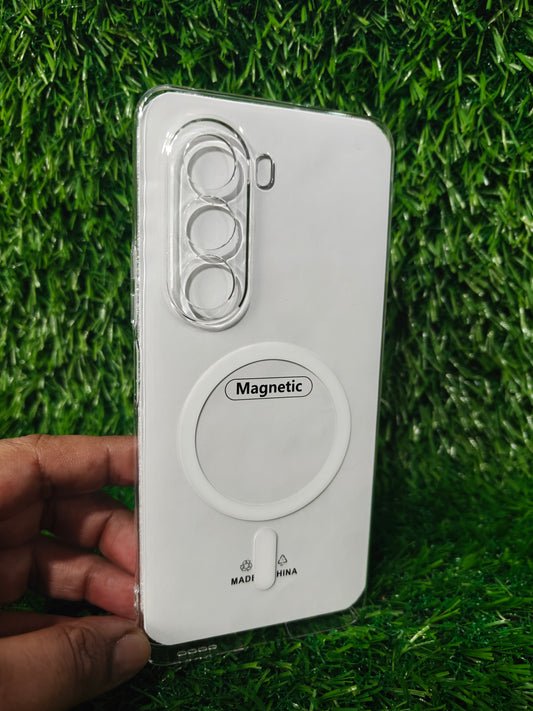 OnePlus Nord Ce6 Lite 5G Anti Yellow Premium Quality Magsafe Crystal Clear Hard Plastic Back Cover Case