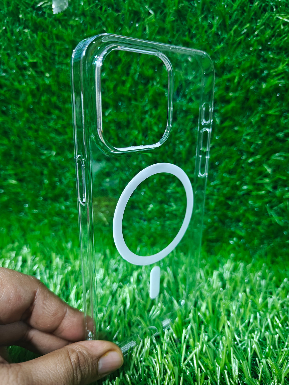 Apple iPhone 15 Pro Max Anti Yellow Premium Quality Magsafe Crystal Clear Hard Plastic Back Cover Case