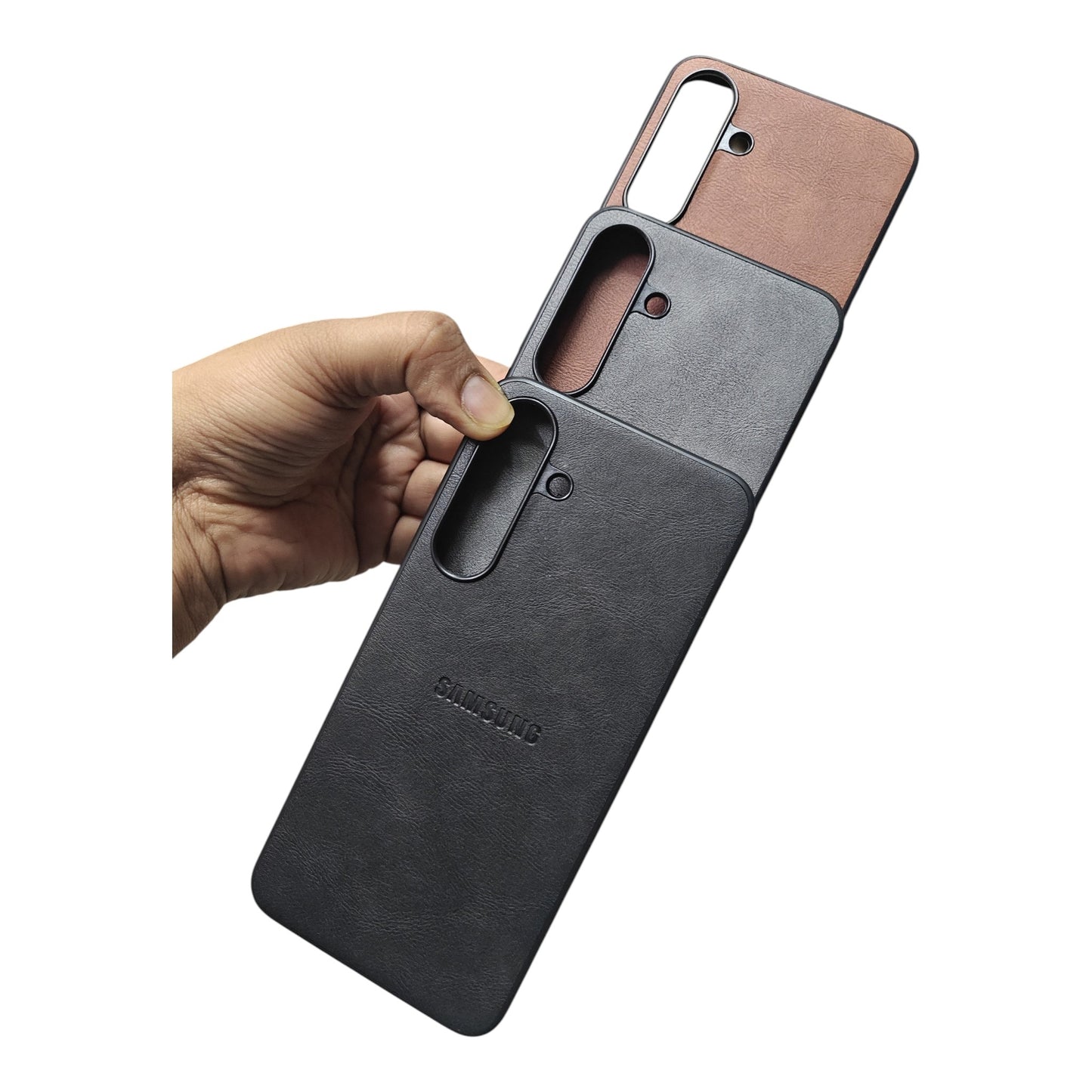 Samsung Galaxy S24FE / S24 FE 5G Luxury Leather ( Side Soft, Back Hard ) Premium Quality Back Cover Case