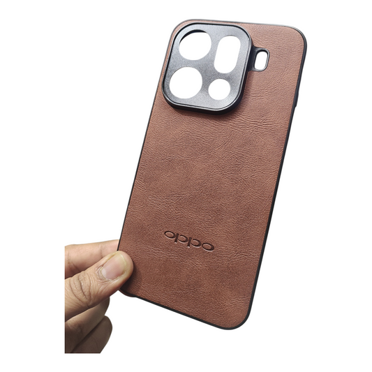 Oppo Find X9 Pro 5G Luxury Leather ( Side Soft, Back Hard ) Premium Quality Back Cover Case
