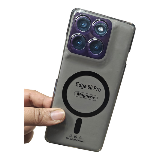 Motorola moto Edge 60 Pro 5G Anti Yellow Premium Quality Magsafe Crystal Clear Hard Plastic Back Cover Case