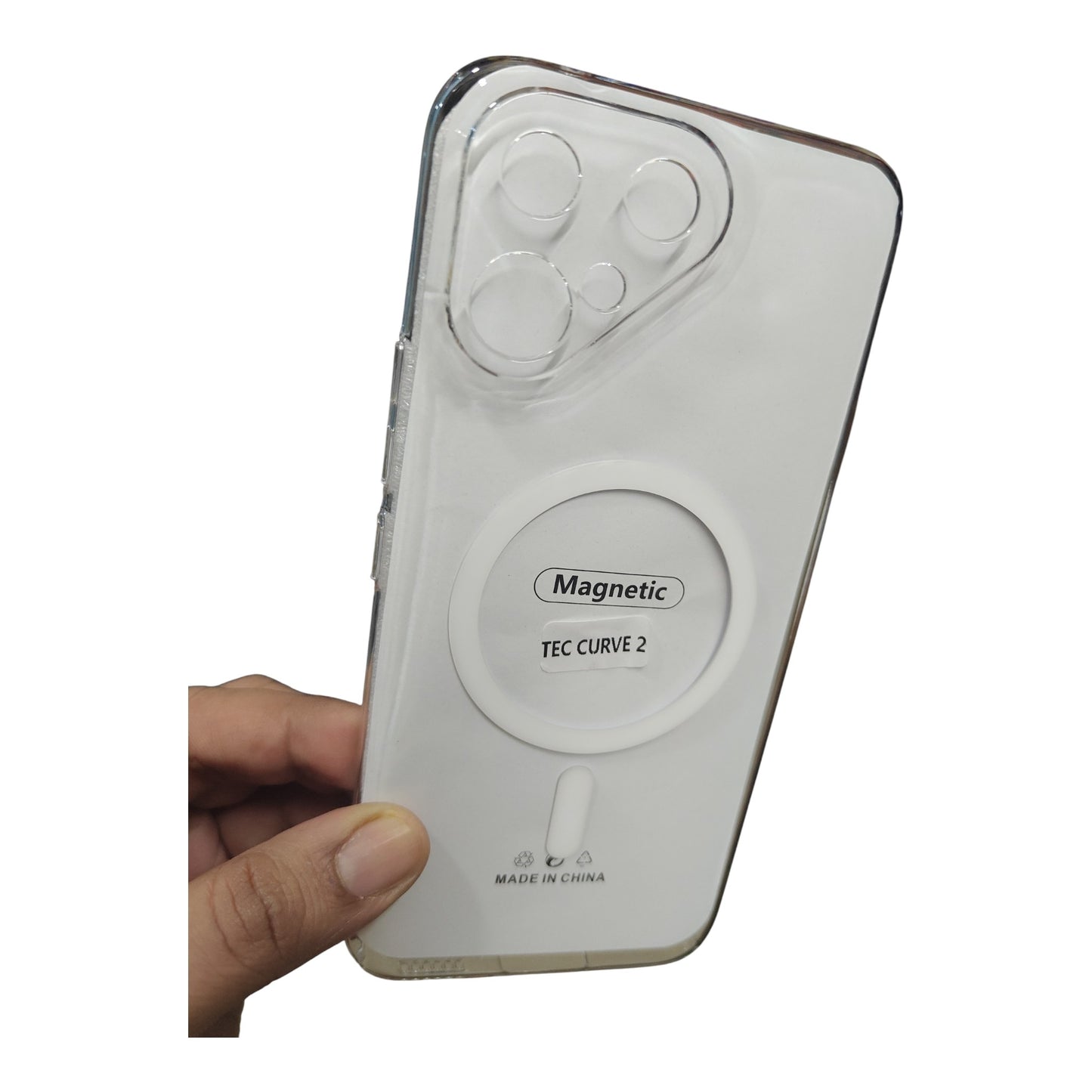 Tecno Pova Curve 2 / Pova Curve2 5G Anti Yellow Premium Quality Magsafe Crystal Clear Hard Plastic Back Cover Case