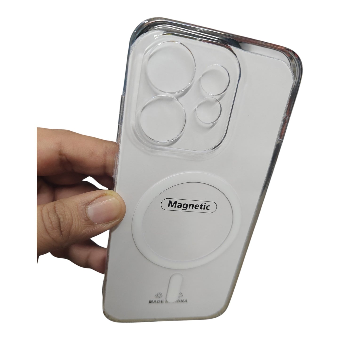 Oppo Reno 16C 5G / Oppo Reno16C 5G Anti Yellow Premium Quality Magsafe Crystal Clear Hard Plastic Back Cover Case