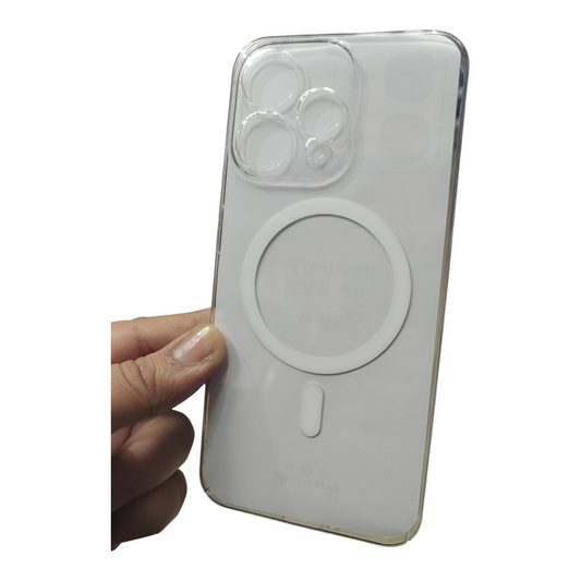 Oppo Reno 15 5G Anti Yellow Premium Quality Magsafe Crystal Clear Hard Plastic Back Cover Case - Royal Star