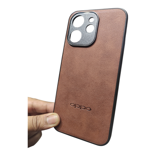 Oppo Reno 15 Pro 5G Luxury Leather ( Side Soft, Back Hard ) Premium Quality Back Cover Case