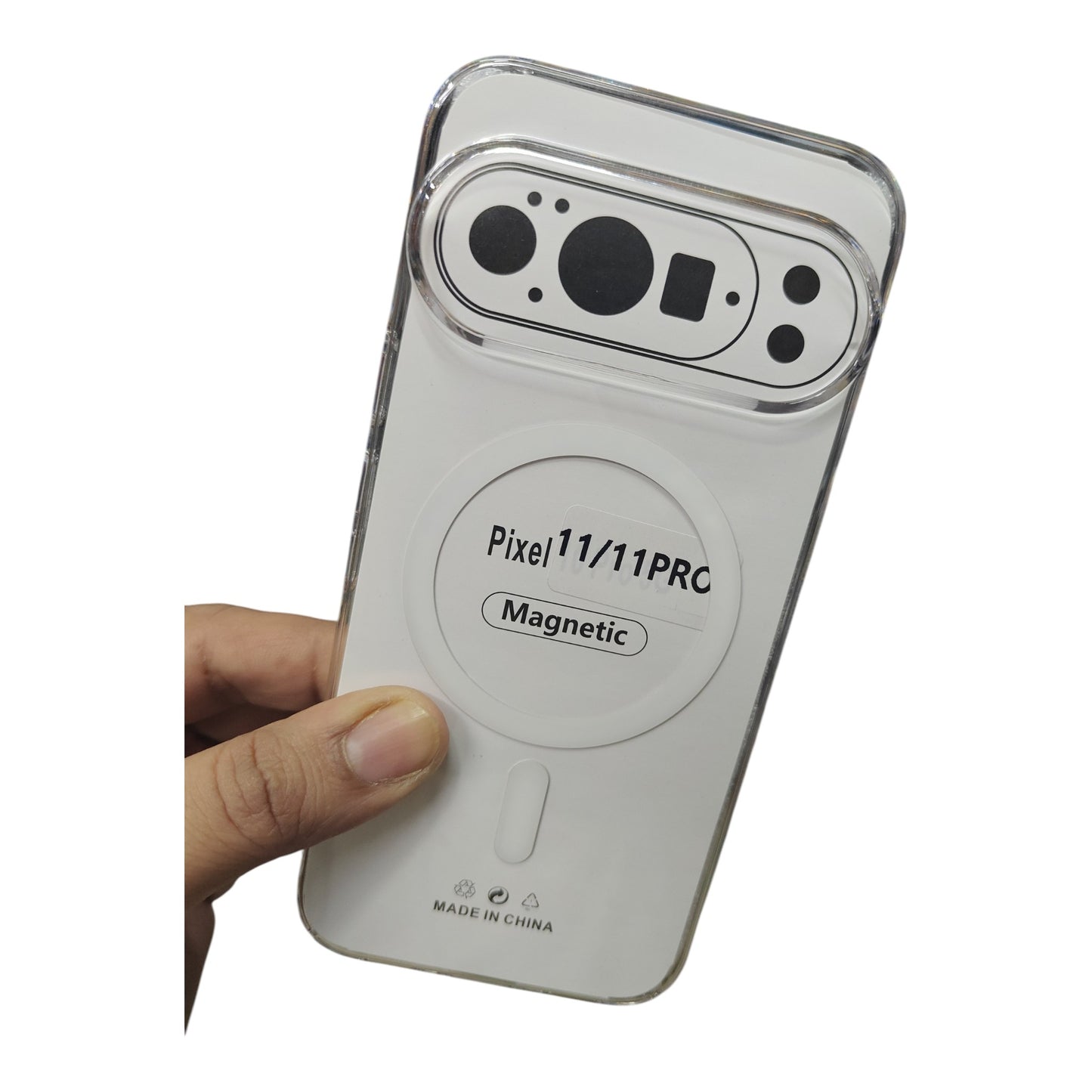 Google Pixel 11 / Pixel 11 Pro 5G Anti Yellow Premium Quality Magsafe Crystal Clear Hard Plastic Back Cover Case