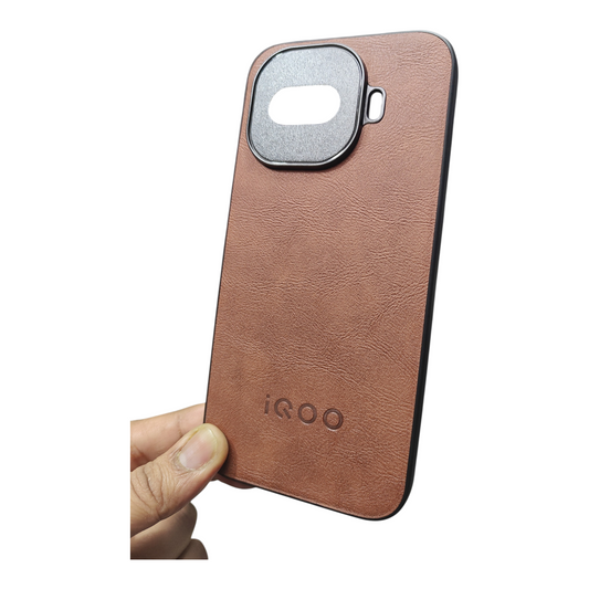 iQOO 15R 5G Luxury Leather ( Side Soft, Back Hard ) Premium Quality Back Cover Case
