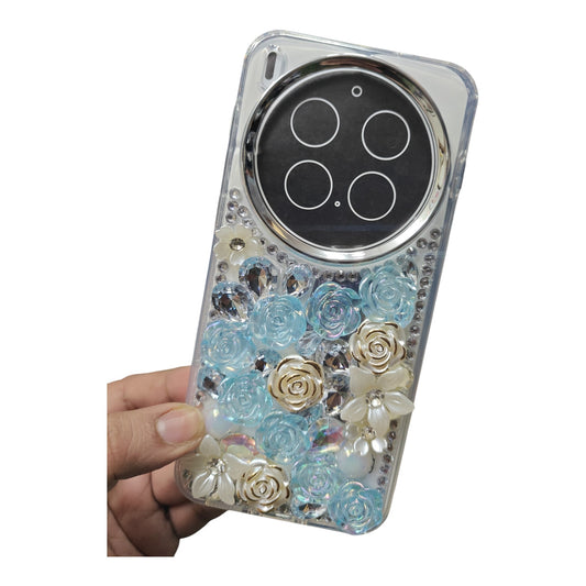 Vivo X300 Pro 5G Girlish 3D Stone & Flower Back Cover Case
