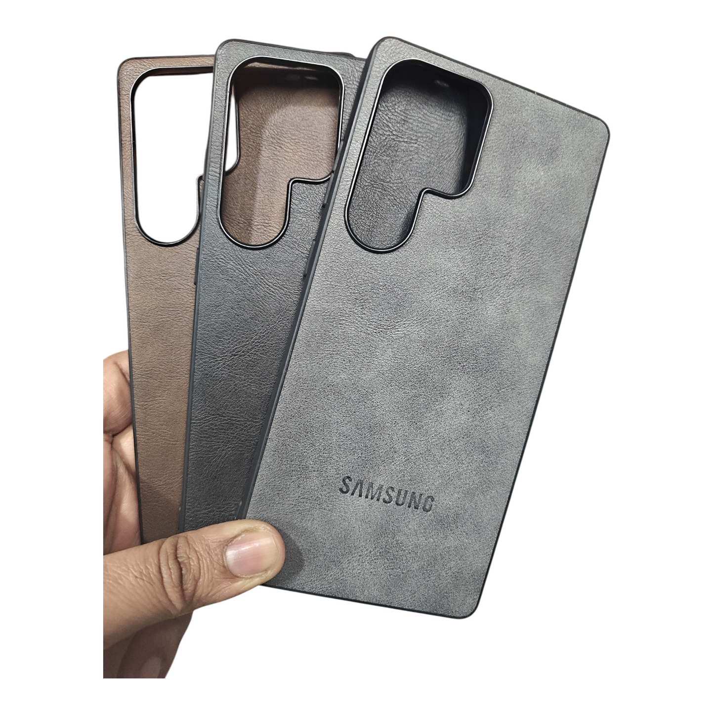 Samsung Galaxy S25 Ultra Luxury Leather ( Side Soft, Back Hard ) Back Cover Case - Royal Star