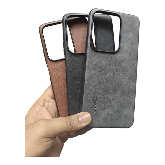 Vivo T4x / Vivo Y31 Pro / iQOO Z10x (5G) Luxury Leather ( Side Soft, Back Hard ) Premium Quality Back Cover Case