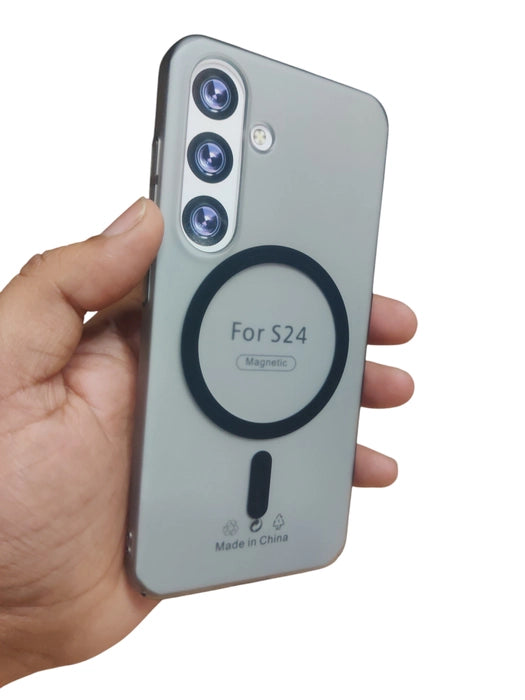 Samsung Galaxy S24 5G Premium Quality Magsafe Matte Hard Plastic Back Cover Case - Royal Star