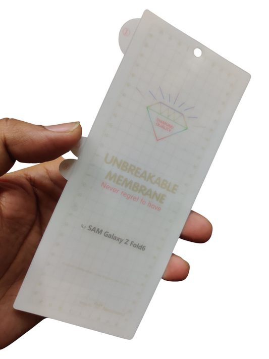 Samsung Galaxy Fold 6 Clear Finish Full Set ( Front , Back & Main Screen ) Membrane Screen Scratch Protector Guard - Royal Star