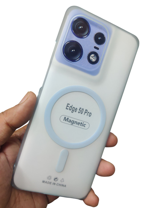 Motorola Moto Edge 50 Pro Premium Quality Magsafe Matte Hard Plastic Back Cover Case