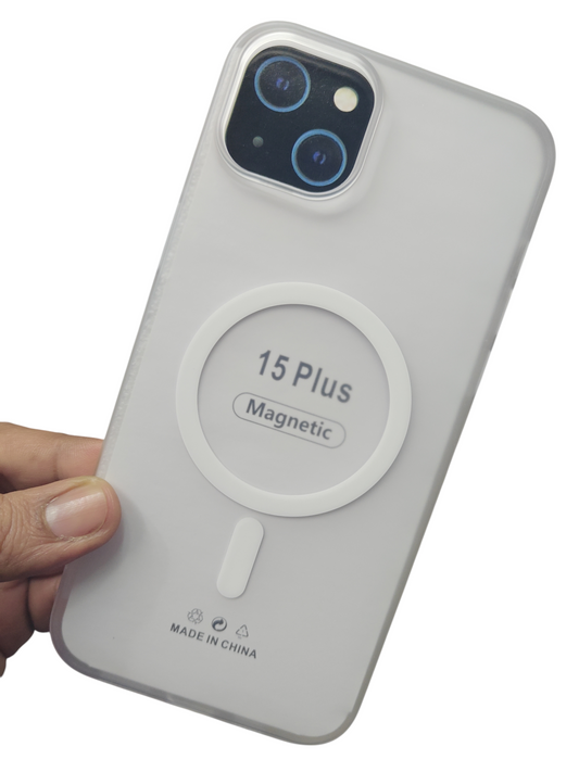 Apple iPhone 15 Plus Premium Quality Magsafe Matte Hard Plastic Back Cover Case