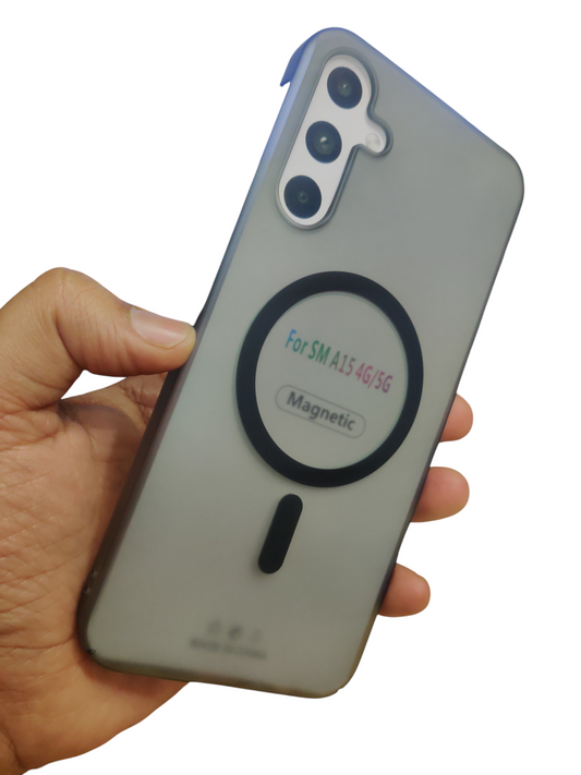 Samsung Galaxy A15 4G / 5G Premium Quality Magsafe Matte Hard Plastic Back Cover Case