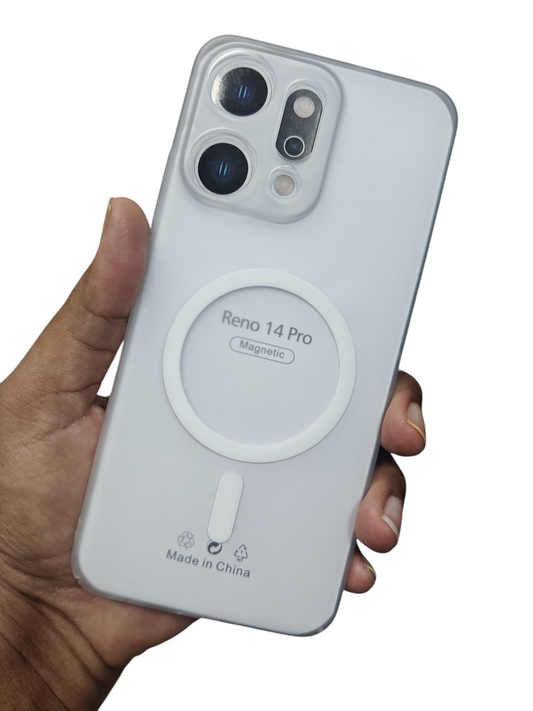 Oppo Reno 14 Pro 5G Premium Quality Magsafe Matte Hard Plastic Back Cover Case