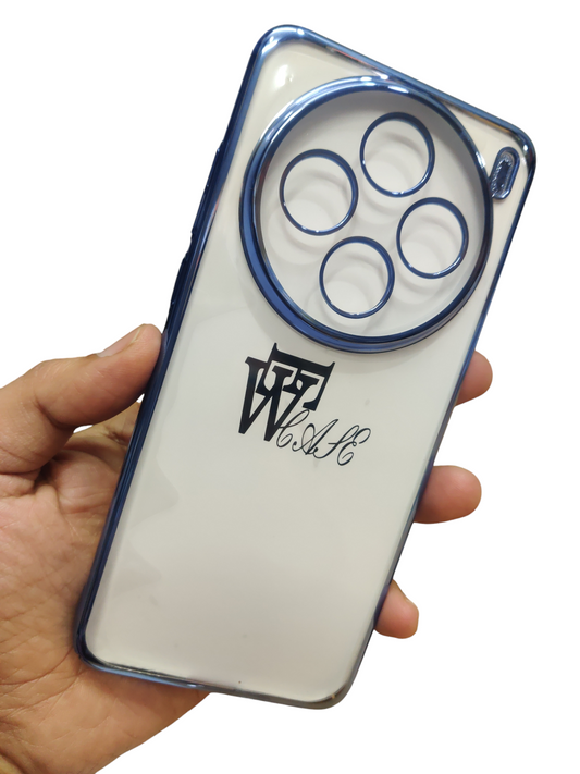 Vivo X200 5G Premium Quality Hard Plastic Transparent Side Chrome Back Cover Case