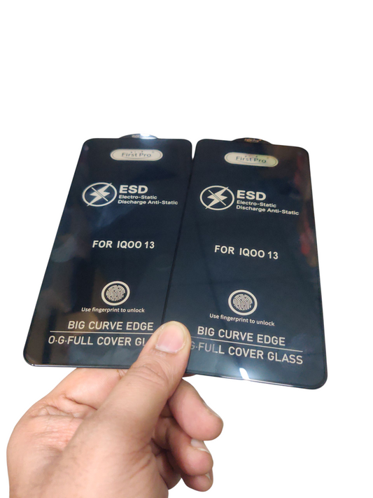 iQOO 13 5G Tempered Glass Screen Protector Guard ( Finger Print Working ).