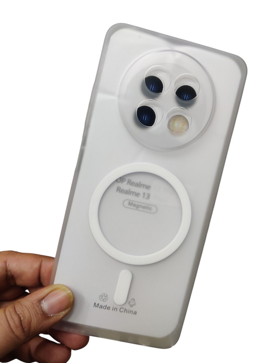 Realme 13 5G / Realme 12 5G / 12X 5G / Narzo 70x 5G / C65 5G / N65 Premium Quality Magsafe Matte Hard Plastic Back Cover Case