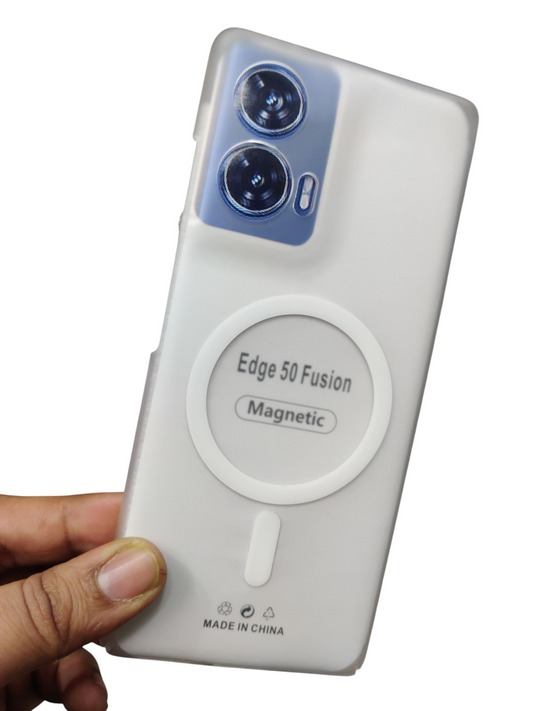 Motorola Moto Edge 50 Fusion / Moto G85 / Moto G96 Premium Quality Magsafe Matte Hard Plastic Back Cover Case